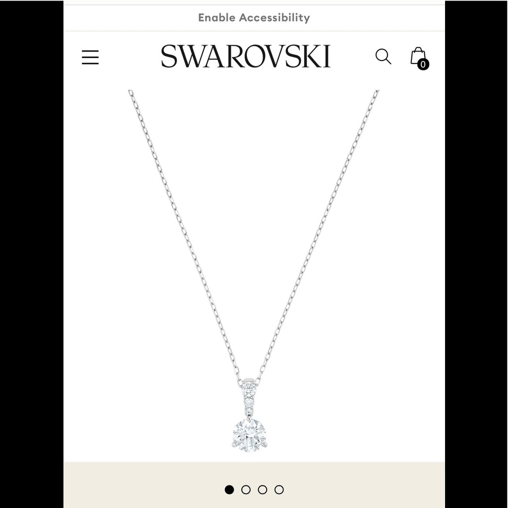 Swarovski Crystal Solitaire Necklace - NWT